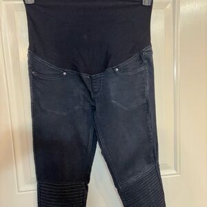 H&M Black Maternity Jeggings with Ribbed Knee Panels